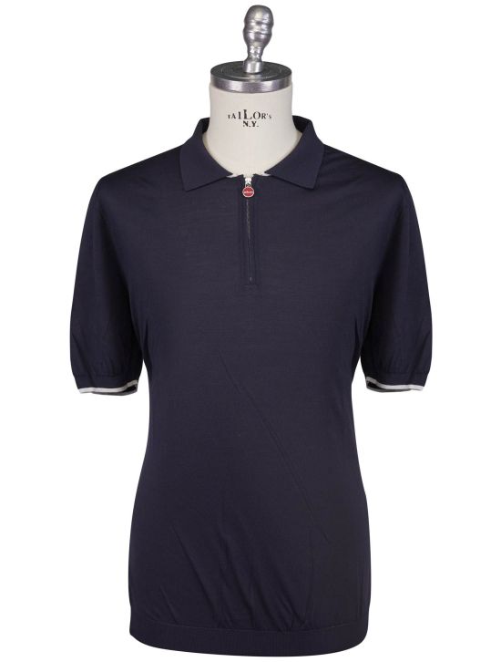 Kiton Kiton Blue Silk Polo Blue 000