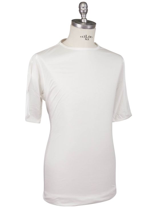 KNT Kiton Knt White Cotton T-Shirt White 001