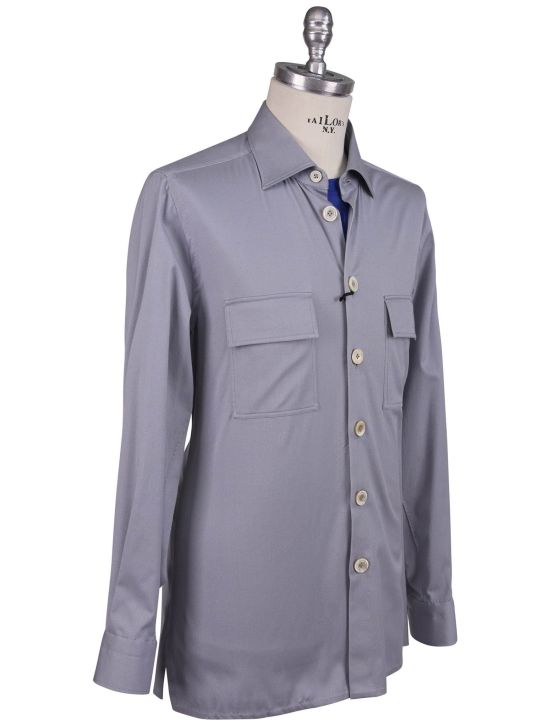 Kiton Kiton Light Blue Lyocell Ea Shirt Light Blue 001