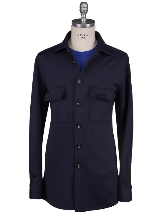 Kiton Kiton Blue Pl Cotton Pa Ea Overshirt Blue 000