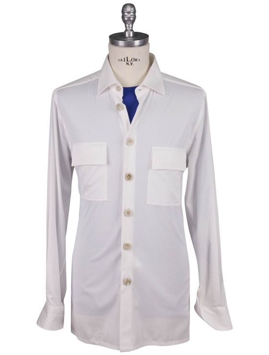 Kiton Kiton White Lyocell Ea Overshirt White 000