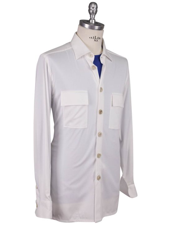 Kiton Kiton White Lyocell Ea Overshirt White 001