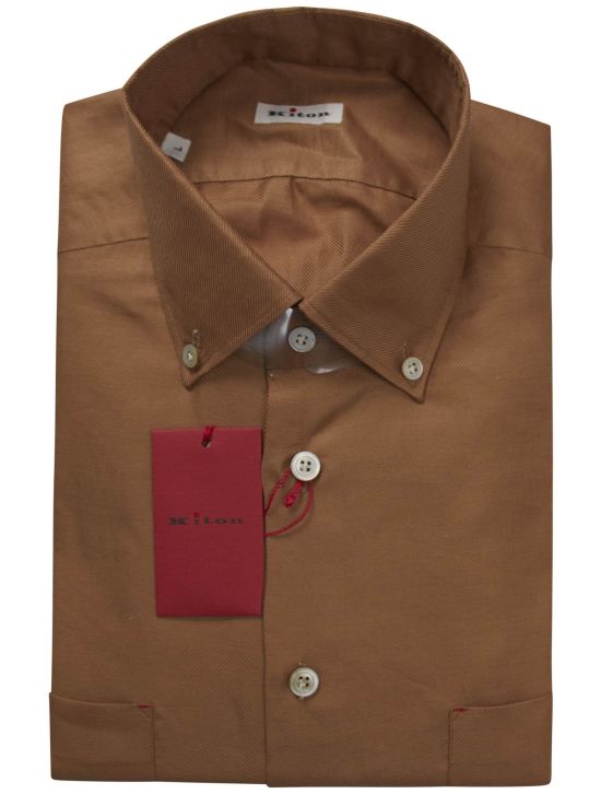 Kiton Kiton Beige Cotton Linen Shirt Beige 000