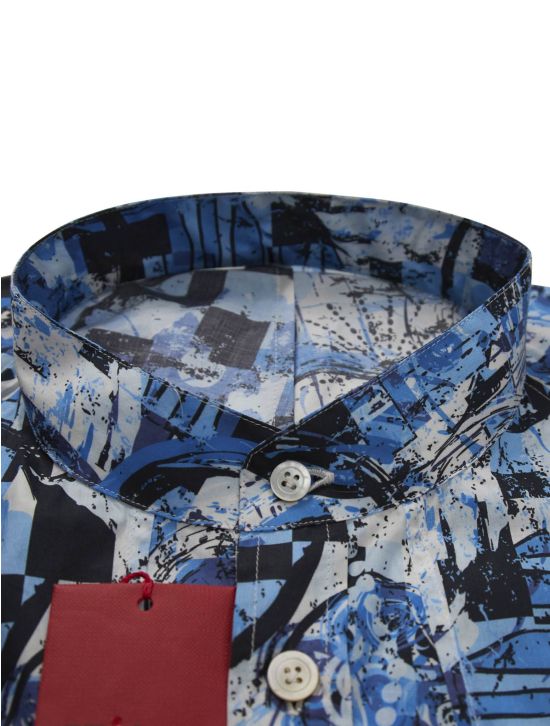 Kiton Kiton Blue Cotton Korean Shirt Multicolor 001