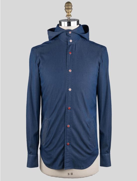 Kiton Kiton Blue Cotton Overshirt Mariano Blue 000