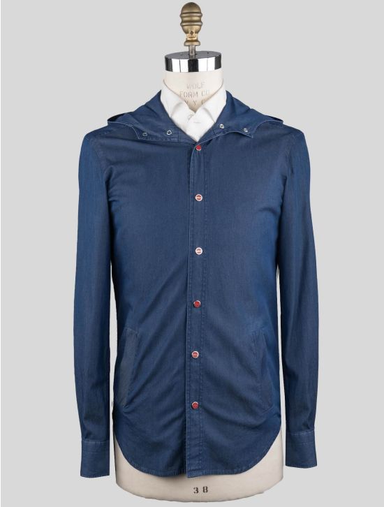 Kiton Kiton Blue Cotton Overshirt Mariano Blue 001