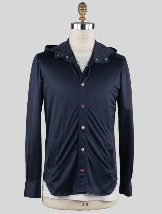 Kiton Kiton Blue Cotton Overshirt Mariano Blue 000