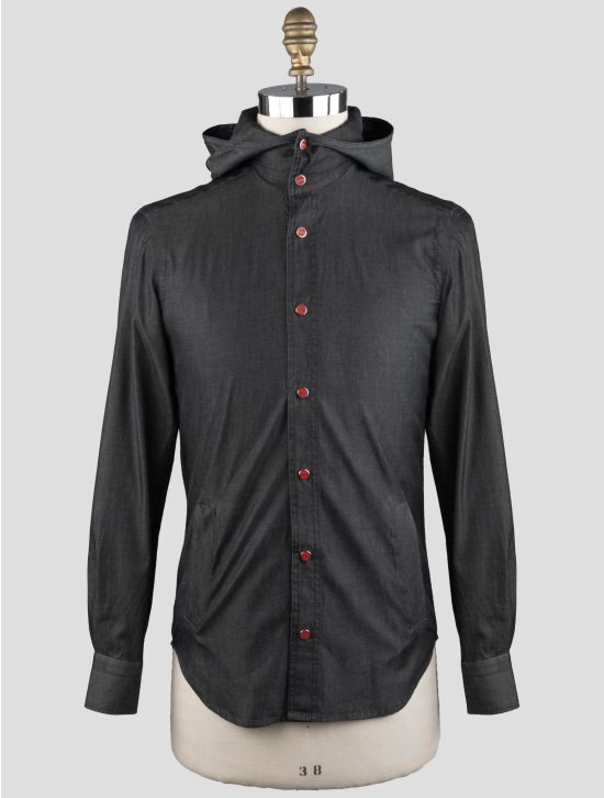 Kiton Kiton Dark Gray Cotton Overshirt Mariano Dark Gray 000