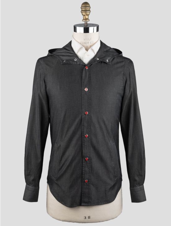 Kiton Kiton Dark Gray Cotton Overshirt Mariano Dark Gray 001