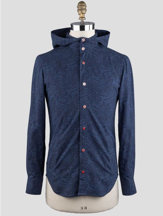 Kiton Kiton Blue Cotton Overshirt Mariano Blue 000