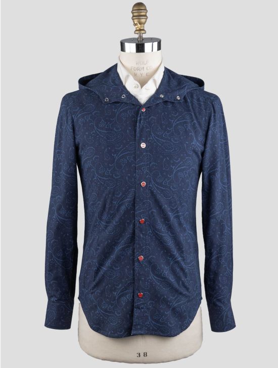 Kiton Kiton Blue Cotton Overshirt Mariano Blue 001