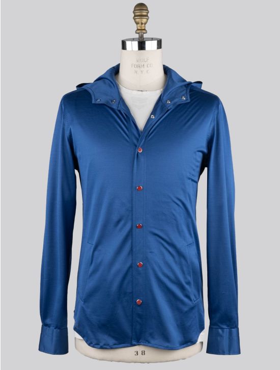 Kiton Kiton Blue Cotton Overshirt Mariano Blue 000