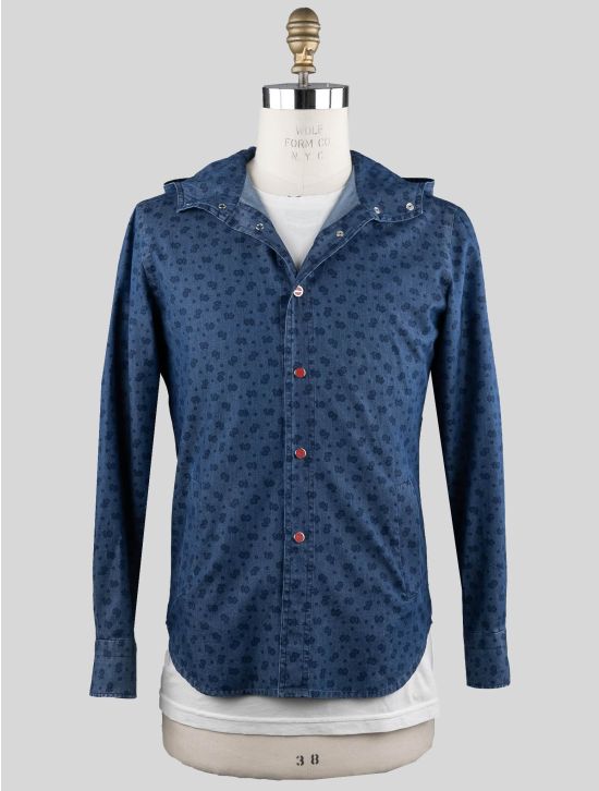 Kiton Kiton Blue Cotton Overshirt Mariano Blue 000