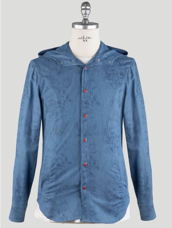 Kiton Kiton Multicolor Cotton Overshirt Mariano Blue 001