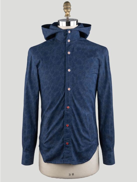 Kiton Kiton Blue Cotton Overshirt Mariano Blue 000