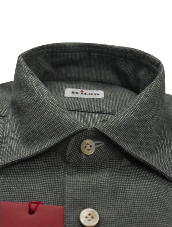 Kiton Kiton Green Cotton Shirt Green 001