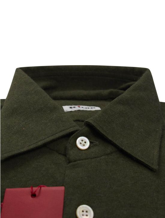 Kiton Kiton Green Cotton Cashmere Shirt Green 001