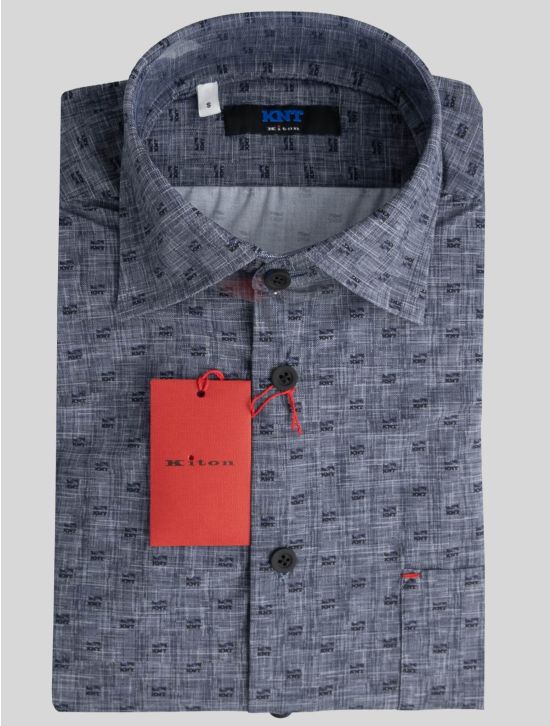 KNT KNT Kiton Blue Gray Pa Ea Shirt Blue / Gray 000