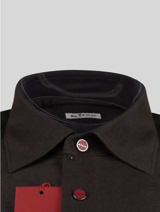 Kiton Kiton Brown Cotton Cashmere Shirt Brown 001