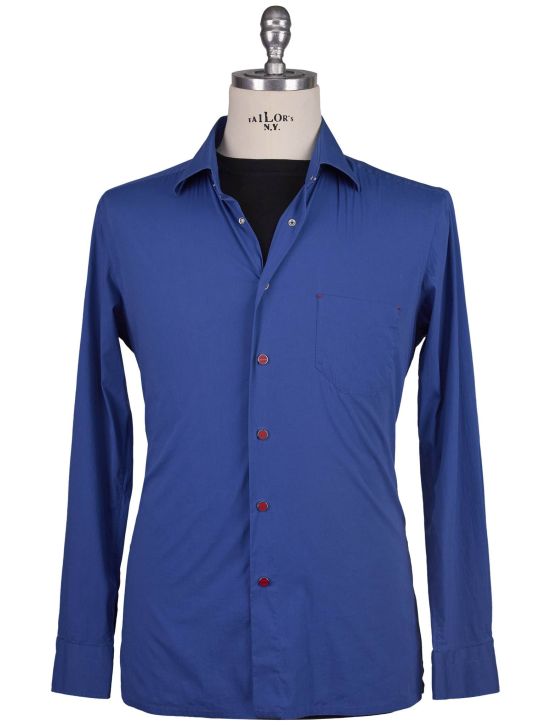 Kiton Kiton Blue Cotton Pa Ea Shirt Blue 000