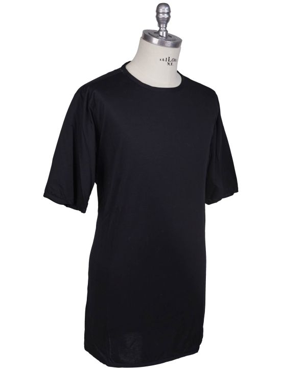 Kiton Kiton Black Cotton T-Shirt Black 001