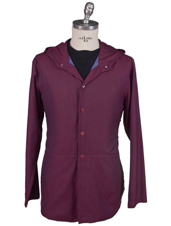 Kiton Kiton Burgundy Cotton Overshirt Burgundy 000