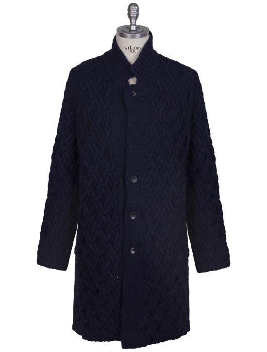 Kiton Kiton Blue Cashmere Mink Fur Coat Cardigan Blue 000