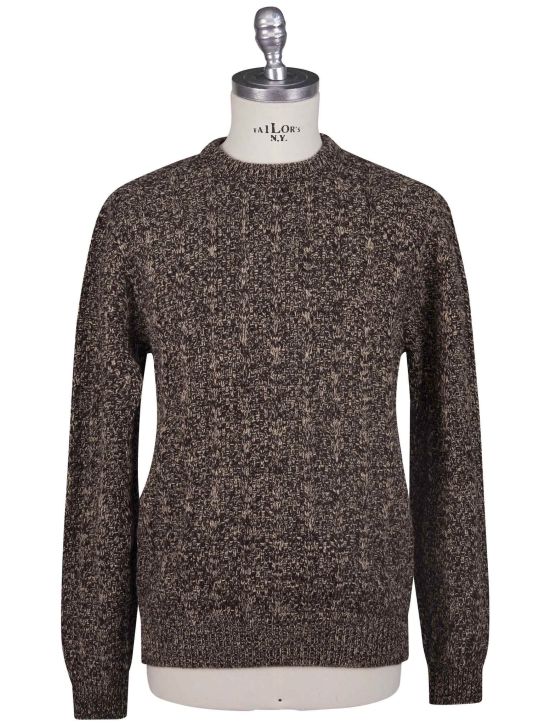 Kiton Kiton Brown White Vicuna Sweater Crewneck Brown / White 000