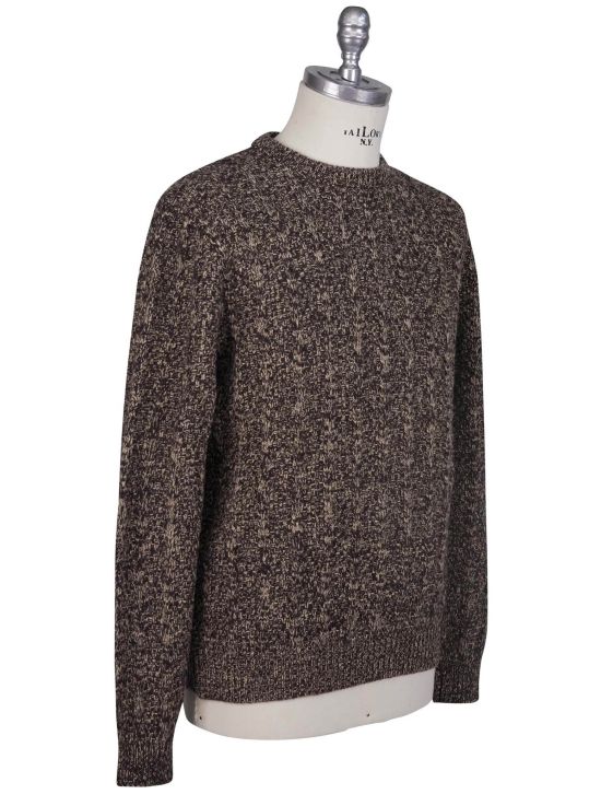 Kiton Kiton Brown White Vicuna Sweater Crewneck Brown / White 001