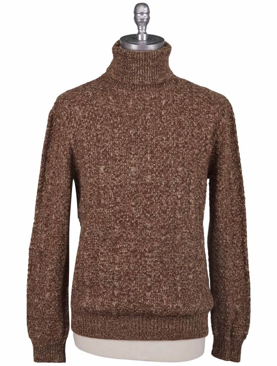 Kiton Kiton Brown 100% Vicuna Sweater Turtle Neck Brown 000