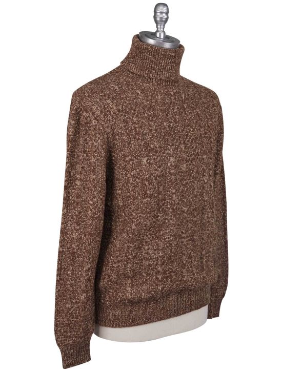 Kiton Kiton Brown 100% Vicuna Sweater Turtle Neck Brown 001