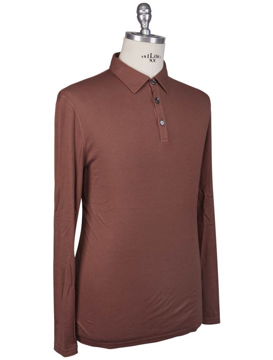 Kiton Kiton Brown Cotton Cashmere Sweater Polo Brown 001