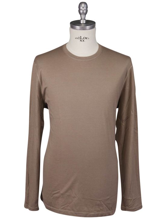 Kiton Kiton Brown Cotton Cashmere Sweater Crewneck Brown 000