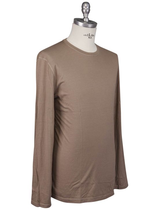 Kiton Kiton Brown Cotton Cashmere Sweater Crewneck Brown 001