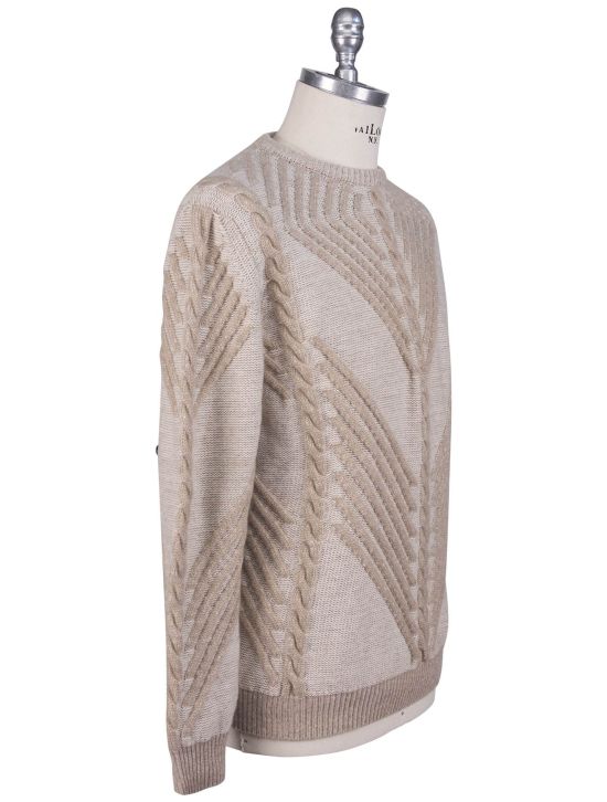 Kiton Kiton Beige Cashmere Sweater Crewneck Beige 001