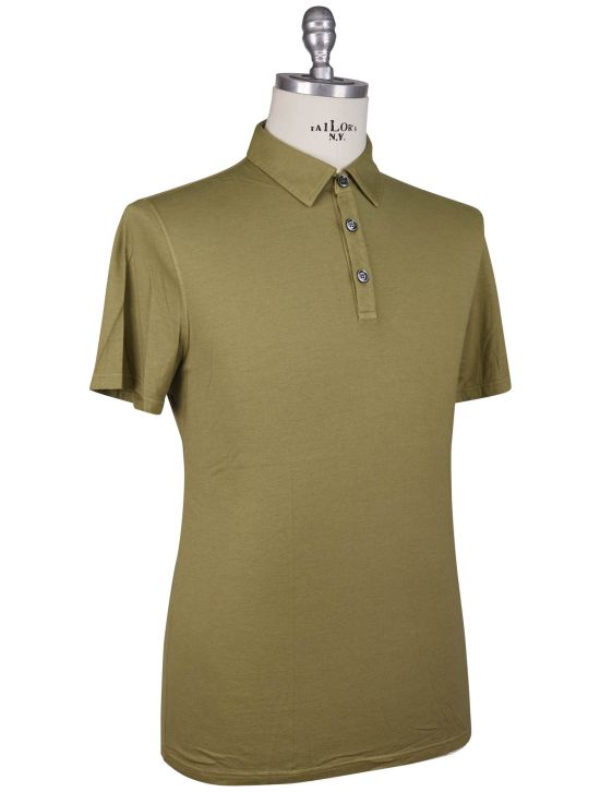 Kiton Kiton Green Cotton Cashmere Polo Green 001