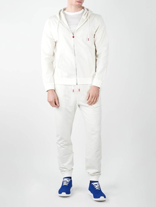 Kiton Kiton White Cotton Ea Tracksuit White 001