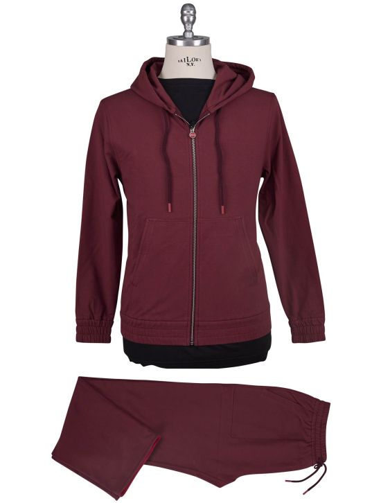 Kiton Kiton Burgundy Cotton Ea Tracksuit Burgundy 000