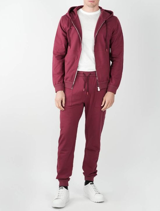 Kiton Kiton Burgundy Cotton Ea Tracksuit Burgundy 000