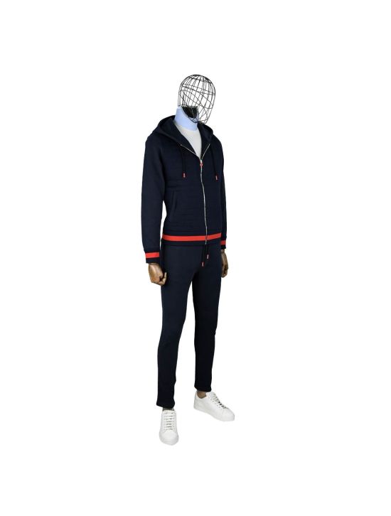 Kiton Kiton Blue Wool Nylon Ea Tracksuit Blue 001