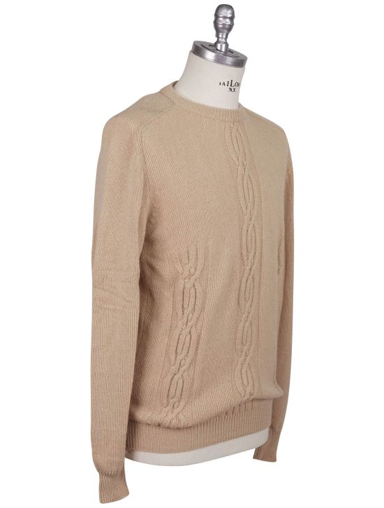 Kiton Kiton Beige 100% Vicuna Argentina Sweater Crewneck Beige 001