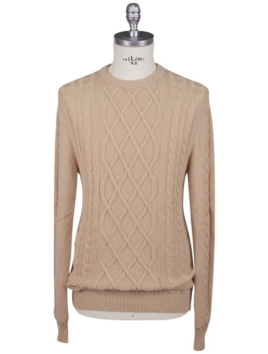 Kiton Kiton Beige Vicuna Perù Sweater Crewneck Beige 000