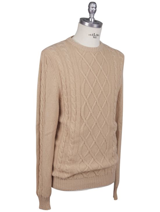 Kiton Kiton Beige Vicuna Perù Sweater Crewneck Beige 001