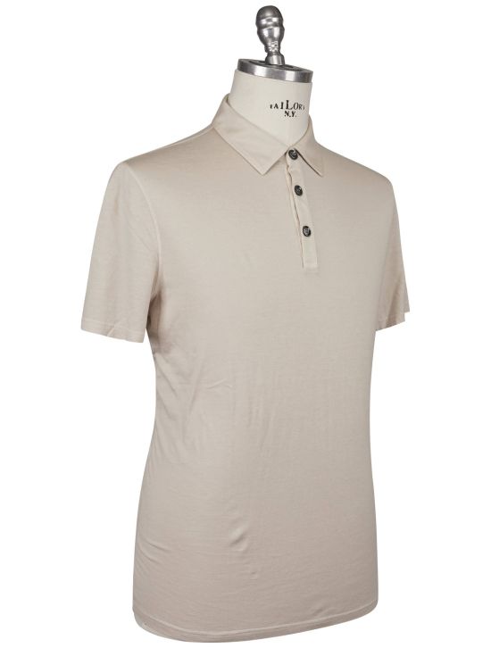 Kiton Kiton Beige Cotton Cashmere Polo Beige 001