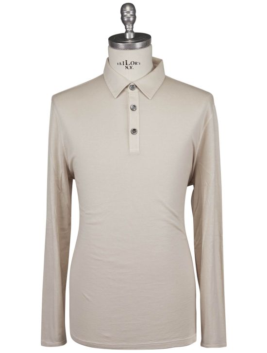 Kiton Kiton Beige Cotton Cashmere Sweater Polo Beige 000