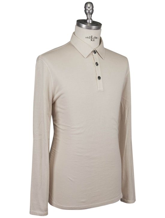 Kiton Kiton Beige Cotton Cashmere Sweater Polo Beige 001