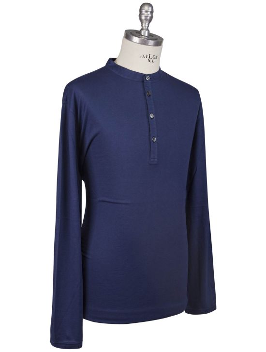 Kiton Kiton Blue Cotton Cashmere Sweater Blue 001