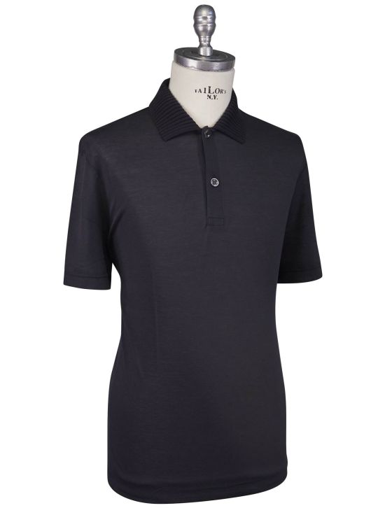 Kiton Kiton Black Cotton Polo Black 001