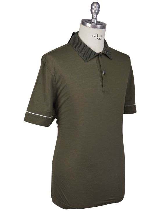 Kiton Kiton Green Cotton Polo Green 001