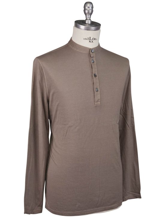 Kiton Kiton Taupe Cotton Cashmere Sweater Taupe 001